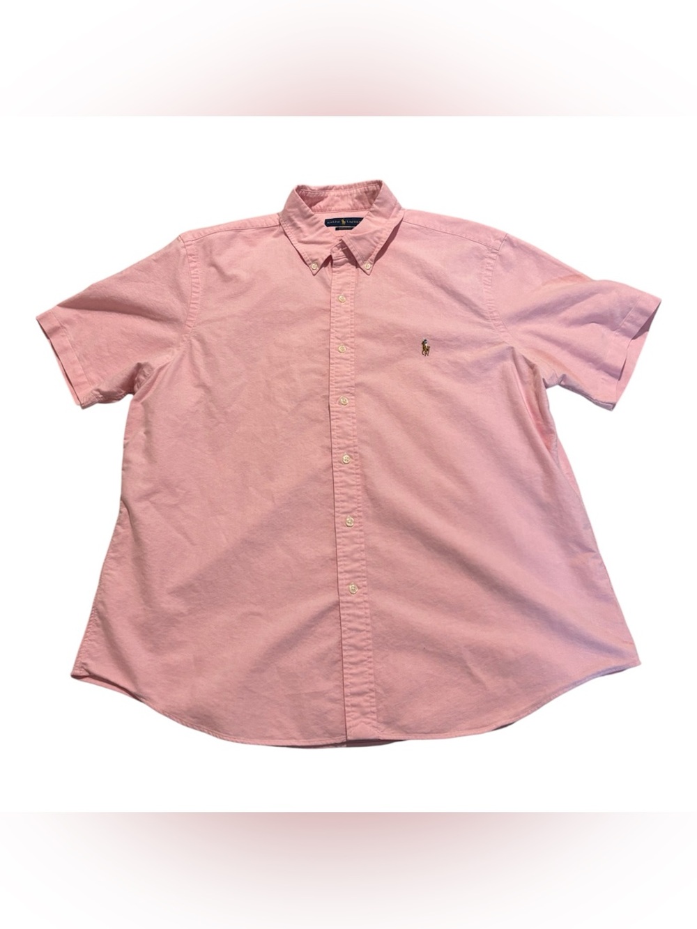 Ralph Lauren Light Pink Short-Sleeve Button-Down Shirt